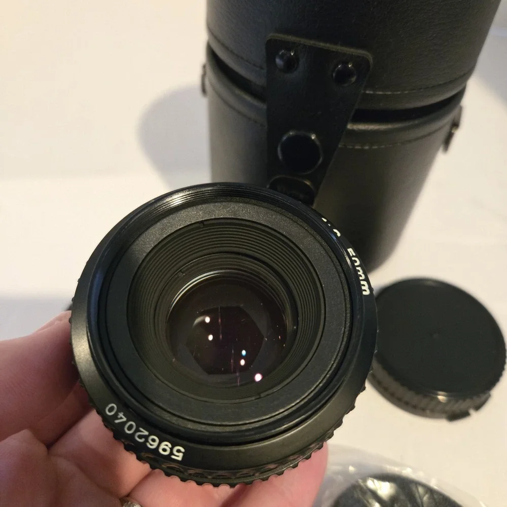 SMC Pentax-a 1:2 50mm 5962040 Manual‎ Focus Camera Lens W Case & Extra Caps